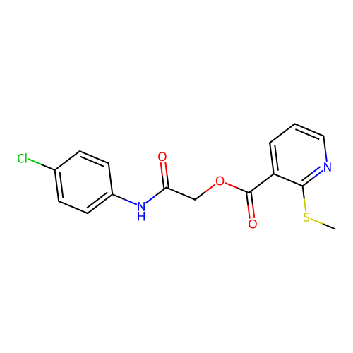 [2-(4-Chloroanilino)-2-oxoethyl] 2-methylsulfanylpyridine-3-carboxylate structure