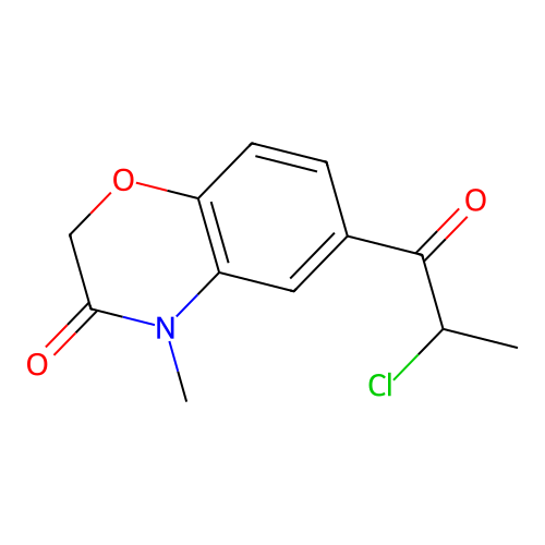 6-(2-Chloro-propionyl)-4-methyl-4H-benzo[1,4]oxazin-3-one structure