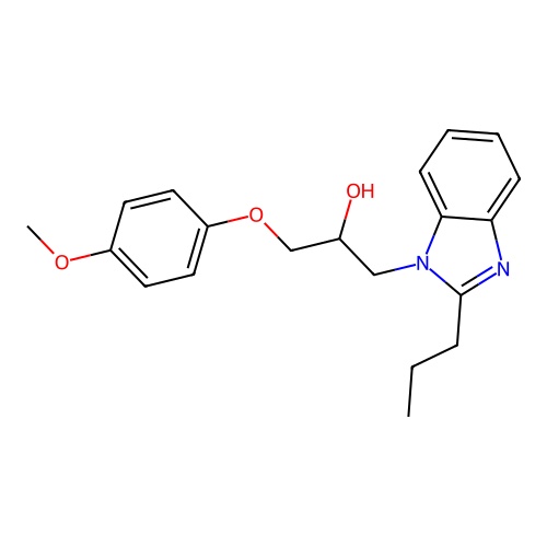 3-(4-Methoxyphenoxy)-1-(2-propylbenzimidazolyl)propan-2-ol structure
