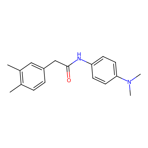 N-[4-(Dimethylamino)phenyl]-3,4-dimethylbenzeneacetamide structure