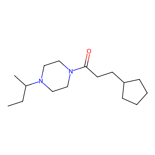 1-[4-(Butan-2-yl)piperazin-1-yl]-3-cyclopentylpropan-1-one structure