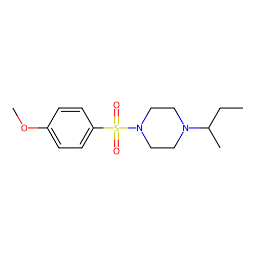 1-(Butan-2-yl)-4-[(4-methoxyphenyl)sulfonyl]piperazine structure