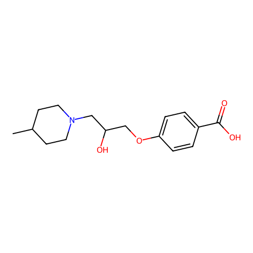 4-[2-Hydroxy-3-(4-methyl-piperidin-1-yl)-propoxy]-benzoic acid structure