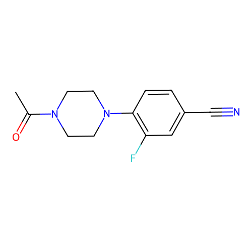 4-(4-Acetyl-1-piperazinyl)-3-fluorobenzonitrile structure