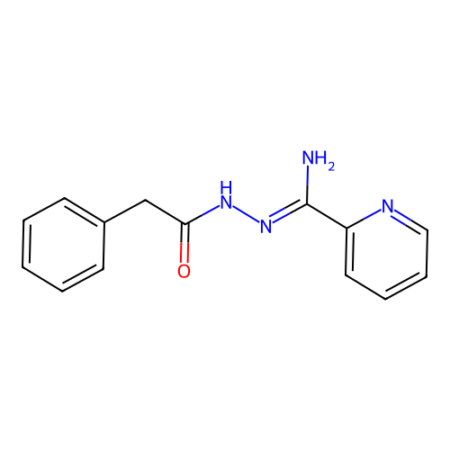 2-phenyl-N'-(pyridine-2-carboximidoyl)acetohydrazide structure