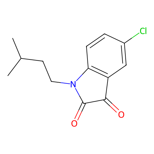 5-Chloro-1-isopentylindoline-2,3-dione structure