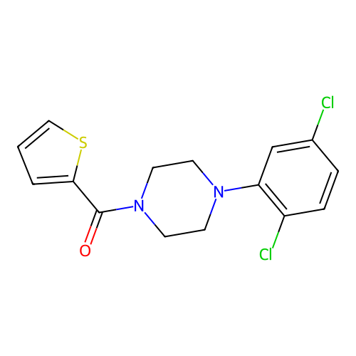 1-(2,5-Dichlorophenyl)-4-(thiophene-2-carbonyl)piperazine structure