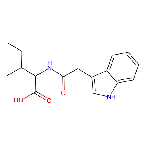 Indole-3-acetyl-L-isoleucine structure