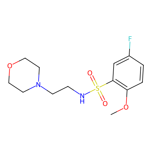 5-Fluoro-2-methoxy-N-(2-morpholin-4-yl-ethyl)-benzenesulfonamide structure