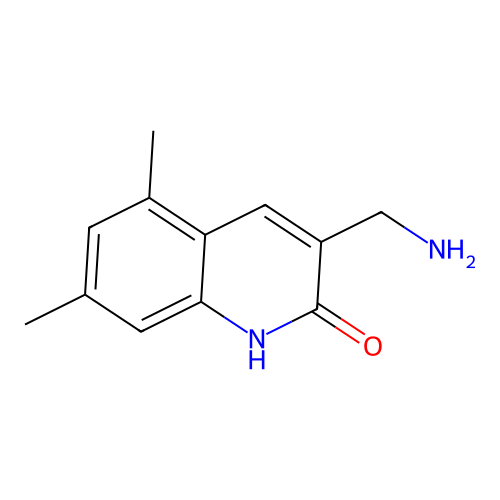 3-(Aminomethyl)-5,7-dimethylquinolin-2-ol structure