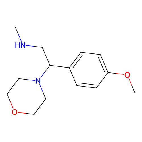 [2-(4-Methoxy-phenyl)-2-morpholin-4-yl-ethyl]-methyl-amine structure