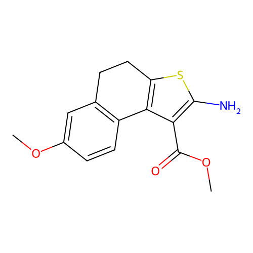 Methyl 2-amino-7-methoxy-4,5-dihydronaphtho[2,1-b]thiophene-1-carboxylate structure