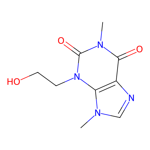 Xanthine, 1,9-dimethyl-3-(2-hydroxyethyl)- structure