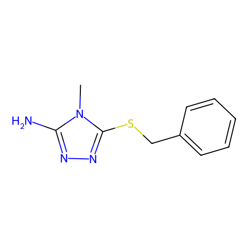4H-1,2,4-Triazol-3-amine, 4-methyl-5-[(phenylmethyl)thio]- structure