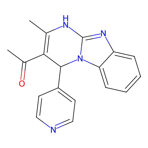 1-(2-Methyl-4-pyridin-4-yl-1,4-dihydropyrimido[1,2-a]benzimidazol-3-yl)ethanone structure