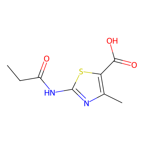 4-Methyl-2-propionylamino-thiazole-5-carboxylic acid structure