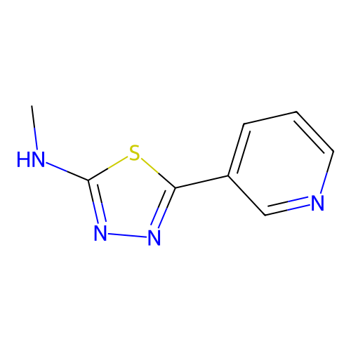 N-methyl-5-(pyridin-3-yl)-1,3,4-thiadiazol-2-amine structure