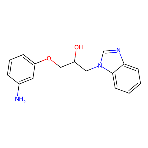 1-(3-Amino-phenoxy)-3-benzoimidazol-1-yl-propan-2-ol structure