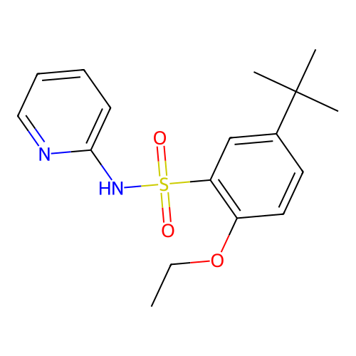{[5-(Tert-butyl)-2-ethoxyphenyl]sulfonyl}-2-pyridylamine structure