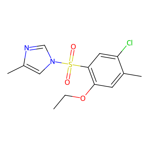 1-(5-chloro-2-ethoxy-4-methylbenzenesulfonyl)-4-methyl-1H-imidazole structure