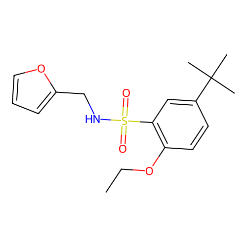 5-tert-butyl-2-ethoxy-N-(2-furylmethyl)benzenesulfonamide structure