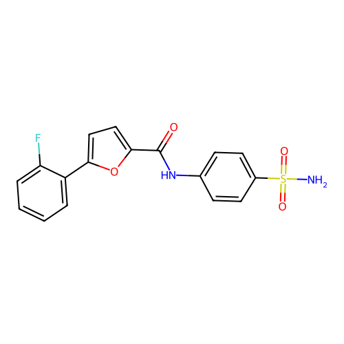 5-(2-fluorophenyl)-N-(4-sulfamoylphenyl)furan-2-carboxamide structure