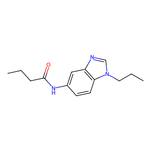 N-(1-propyl-1H-benzimidazol-5-yl)butanamide structure