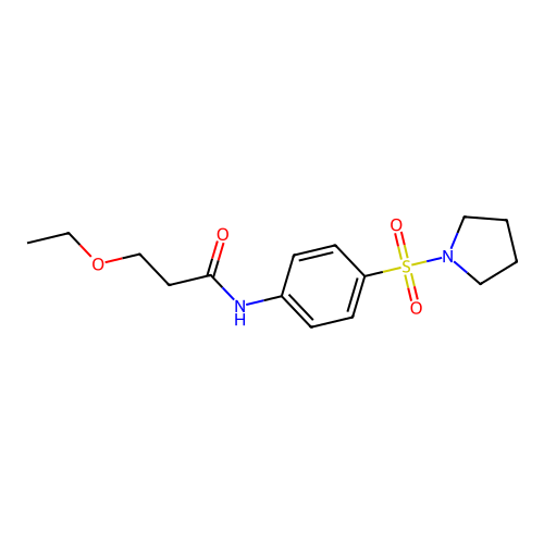 3-ethoxy-N-[4-(pyrrolidin-1-ylsulfonyl)phenyl]propanamide structure