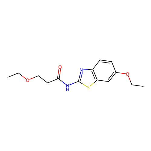 3-ethoxy-N-(6-ethoxy-1,3-benzothiazol-2-yl)propanamide structure