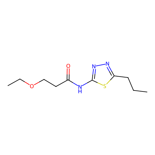 3-ethoxy-N-(5-propyl-1,3,4-thiadiazol-2-yl)propanamide structure
