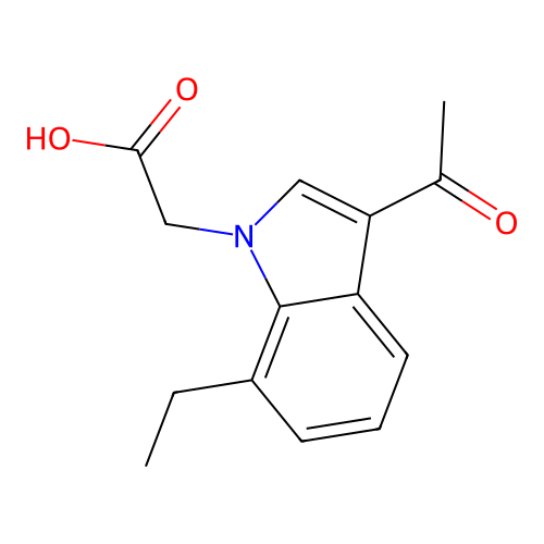 (3-Acetyl-7-ethyl-1H-indol-1-YL)acetic acid structure