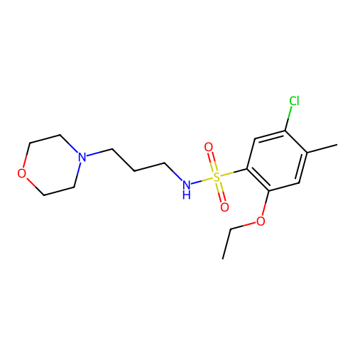 [(5-Chloro-2-ethoxy-4-methylphenyl)sulfonyl](3-morpholin-4-ylpropyl)amine structure