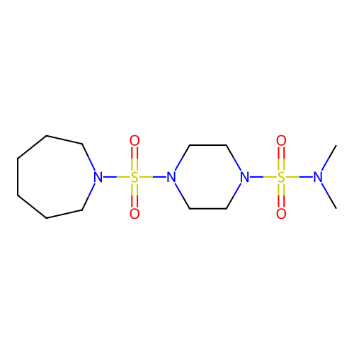 4-(azepan-1-ylsulfonyl)-N,N-dimethylpiperazine-1-sulfonamide structure