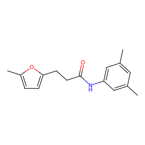 N-(3,5-dimethylphenyl)-3-(5-methylfuran-2-yl)propanamide structure