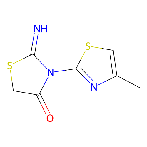 2-Imino-3-(4-methyl-1,3-thiazol-2-yl)-1,3-thiazolidin-4-one structure