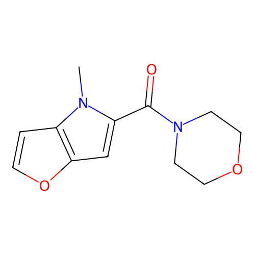 (4-methyl-4H-furo[3,2-b]pyrrol-5-yl)(morpholin-4-yl)methanone structure