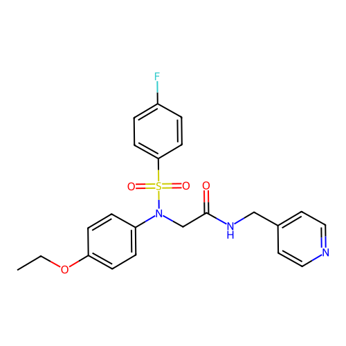 2-(N-(4-ethoxyphenyl)-4-fluorophenylsulfonamido)-N-(pyridin-4-ylmethyl)acetamide structure