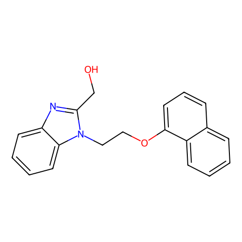 [1-(2-Naphthyloxyethyl)benzimidazol-2-yl]methan-1-ol structure