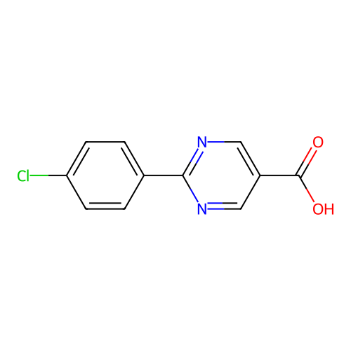 2-(4-Chlorophenyl)-5-pyrimidinecarboxylic acid structure