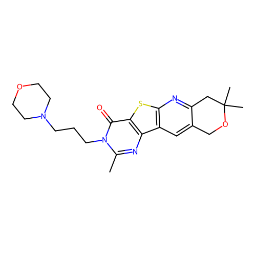 C22H28N4O3S structure