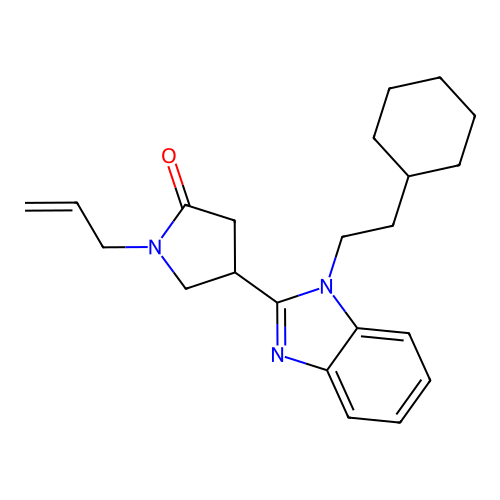 4-[1-(2-Cyclohexylethyl)benzimidazol-2-yl]-1-prop-2-enylpyrrolidin-2-one structure