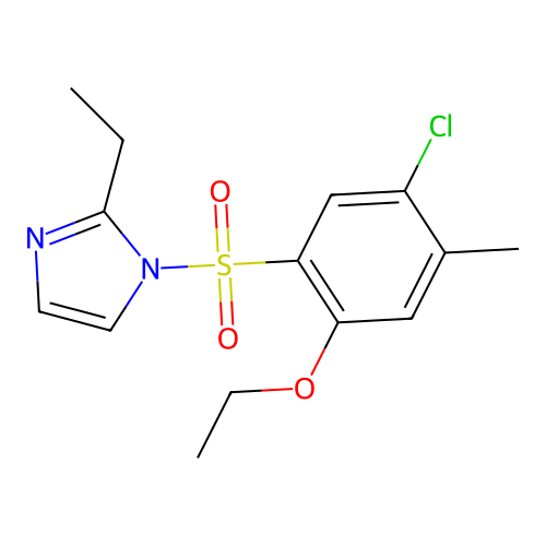 5-Chloro-2-ethoxy-1-[(2-ethylimidazolyl)sulfonyl]-4-methylbenzene structure