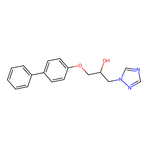 1-(4-Phenylphenoxy)-3-(1,2,4-triazol-1-yl)propan-2-ol structure