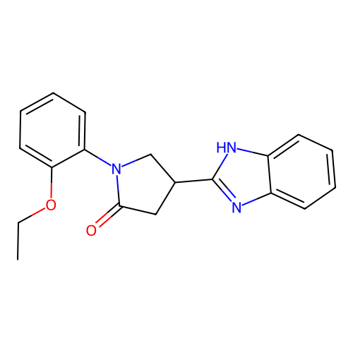 4-(1H-benzimidazol-2-yl)-1-(2-ethoxyphenyl)pyrrolidin-2-one structure