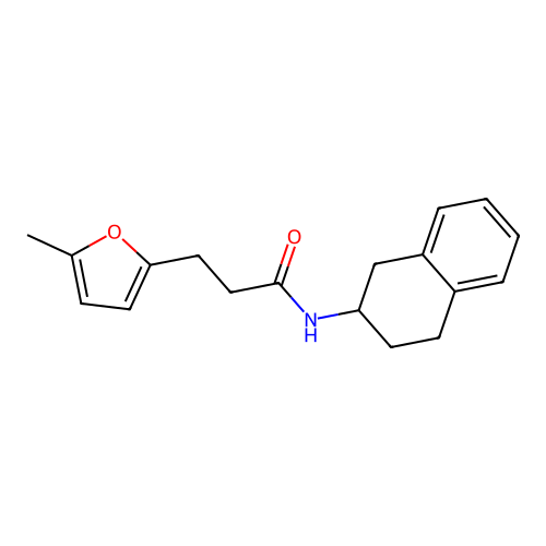 3-(5-methylfuran-2-yl)-N-(1,2,3,4-tetrahydronaphthalen-2-yl)propanamide structure