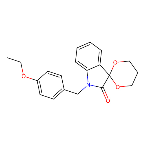 1'-[(4-Ethoxyphenyl)methyl]spiro[1,3-dioxane-2,3'-indole]-2'-one structure