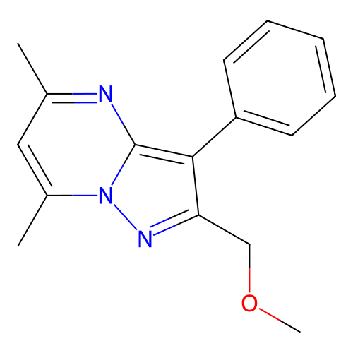 2-(Methoxymethyl)-5,7-dimethyl-3-phenylpyrazolo[1,5-a]pyrimidine structure