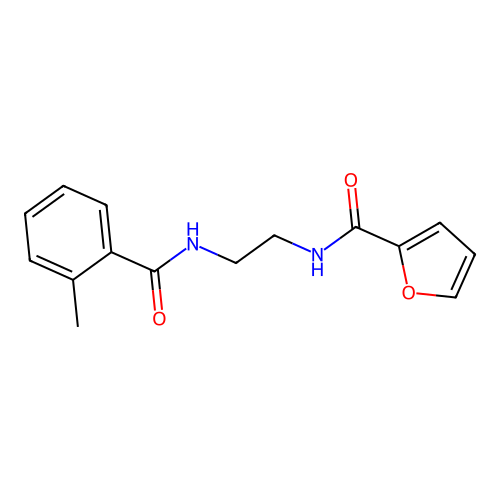 N-[2-[(2-methylbenzoyl)amino]ethyl]furan-2-carboxamide structure
