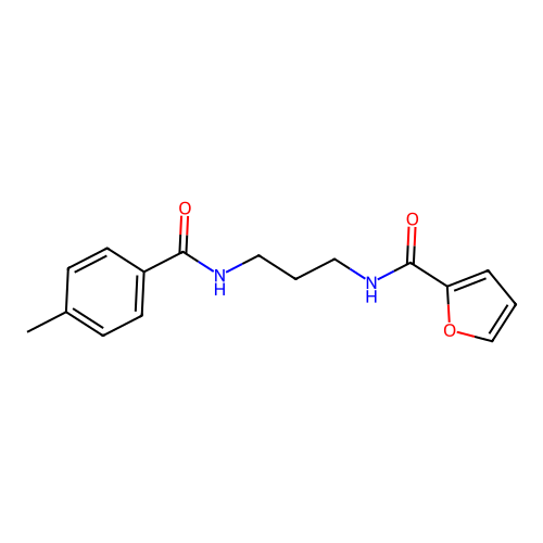 N-{3-[(4-methylbenzoyl)amino]propyl}-2-furamide structure
