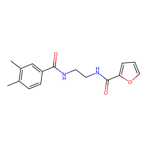 N-[2-[(3,4-dimethylbenzoyl)amino]ethyl]furan-2-carboxamide structure